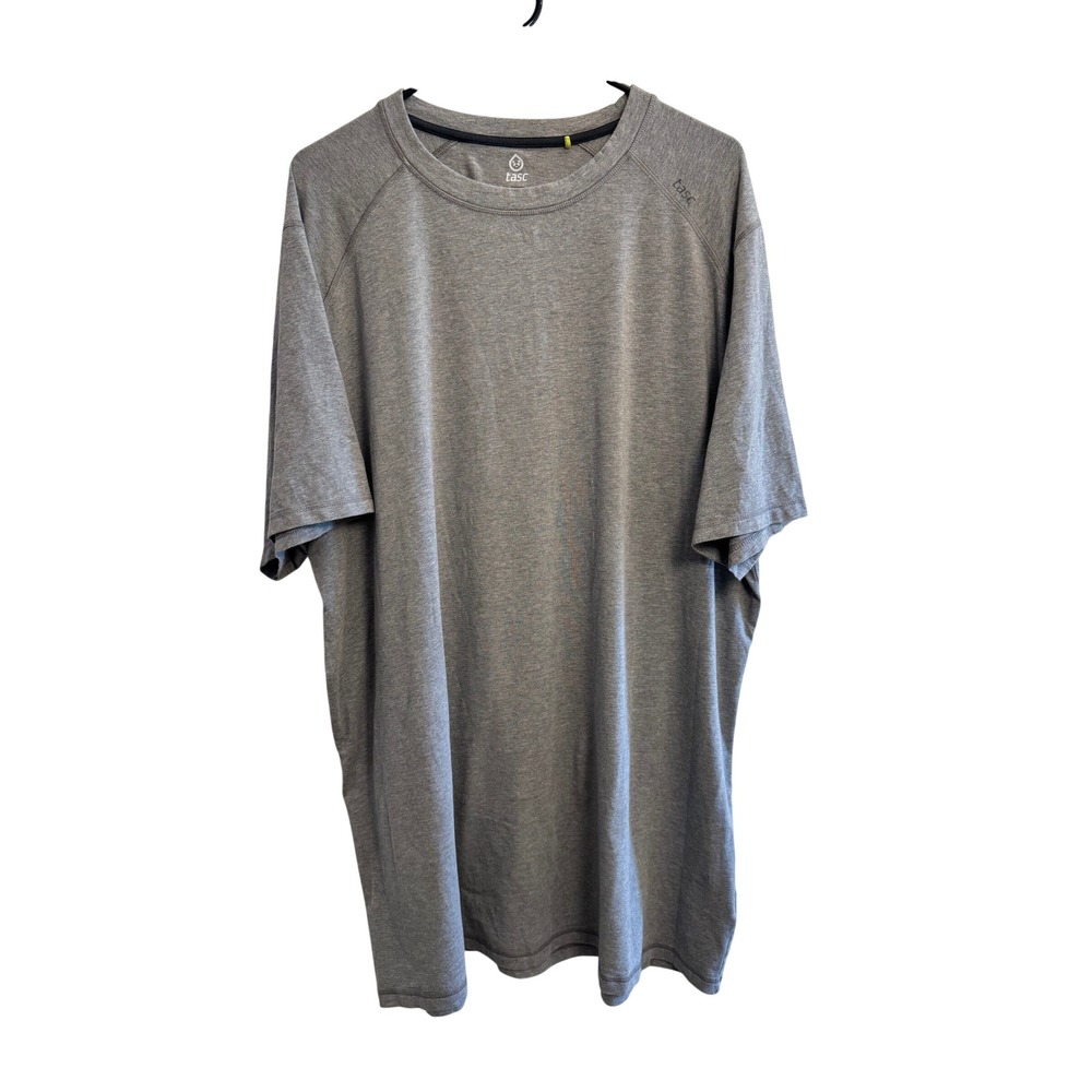 Tasc Performance Mens Heather Grey XXLT Bamboo Organic Cotton T-Shirt
